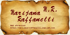 Marijana Raffanelli vizit kartica